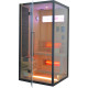 Hybridsauna BLAK 1 Platz Infrarot 700W + Ofen 3000W SNÖ