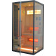 Hybridsauna BLAK 1 Platz Infrarot 700W + Ofen 3000W SNÖ