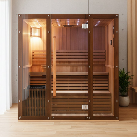  Klassische Sauna CEDAR CLASS 5 Plätze SNO + Ofen SAWO 6000W